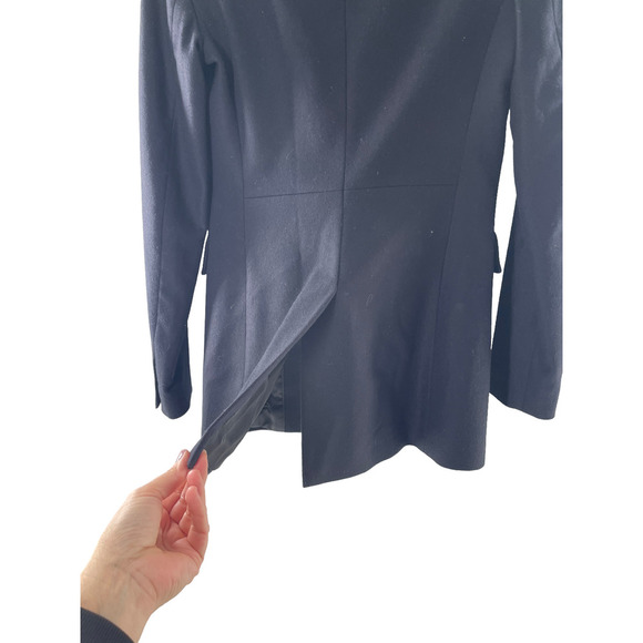 RAG & BONE NAVY WOOL BLEND BLAZER WITH SHOULDER DETAIL - Picture 8 of 11